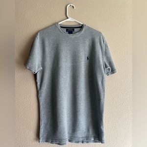 Gray textured POLO shirt